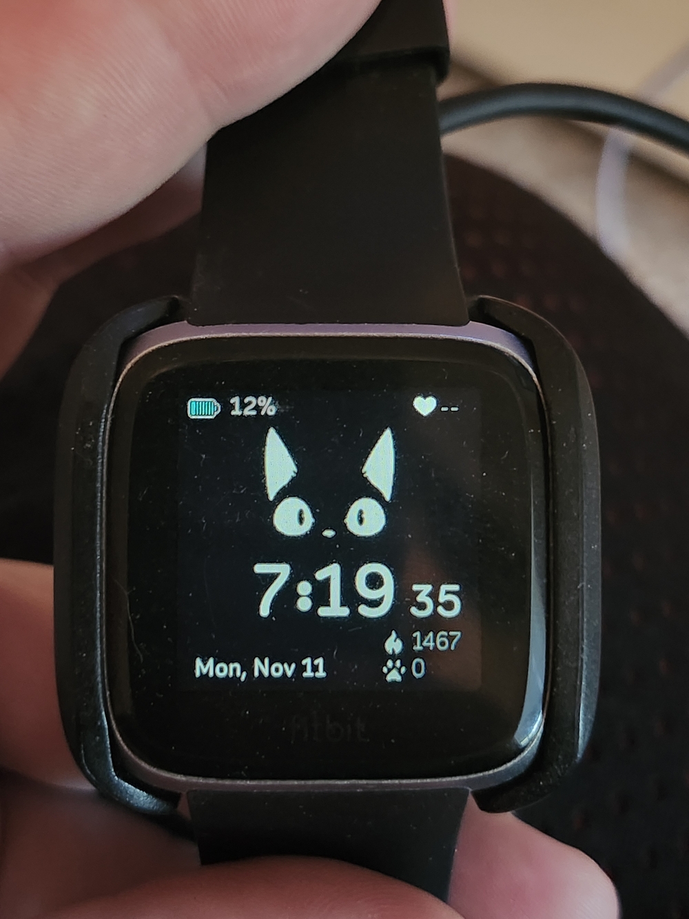 fitbit Versa Black Smartwatch with Black Band